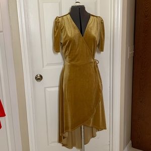Hi Lo Wrap Dress Gold Nordstrom